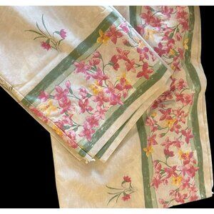 Vtg Westpoint Stevens Standard Pillowcase Set of 2 Pink Yellow Floral Made USA